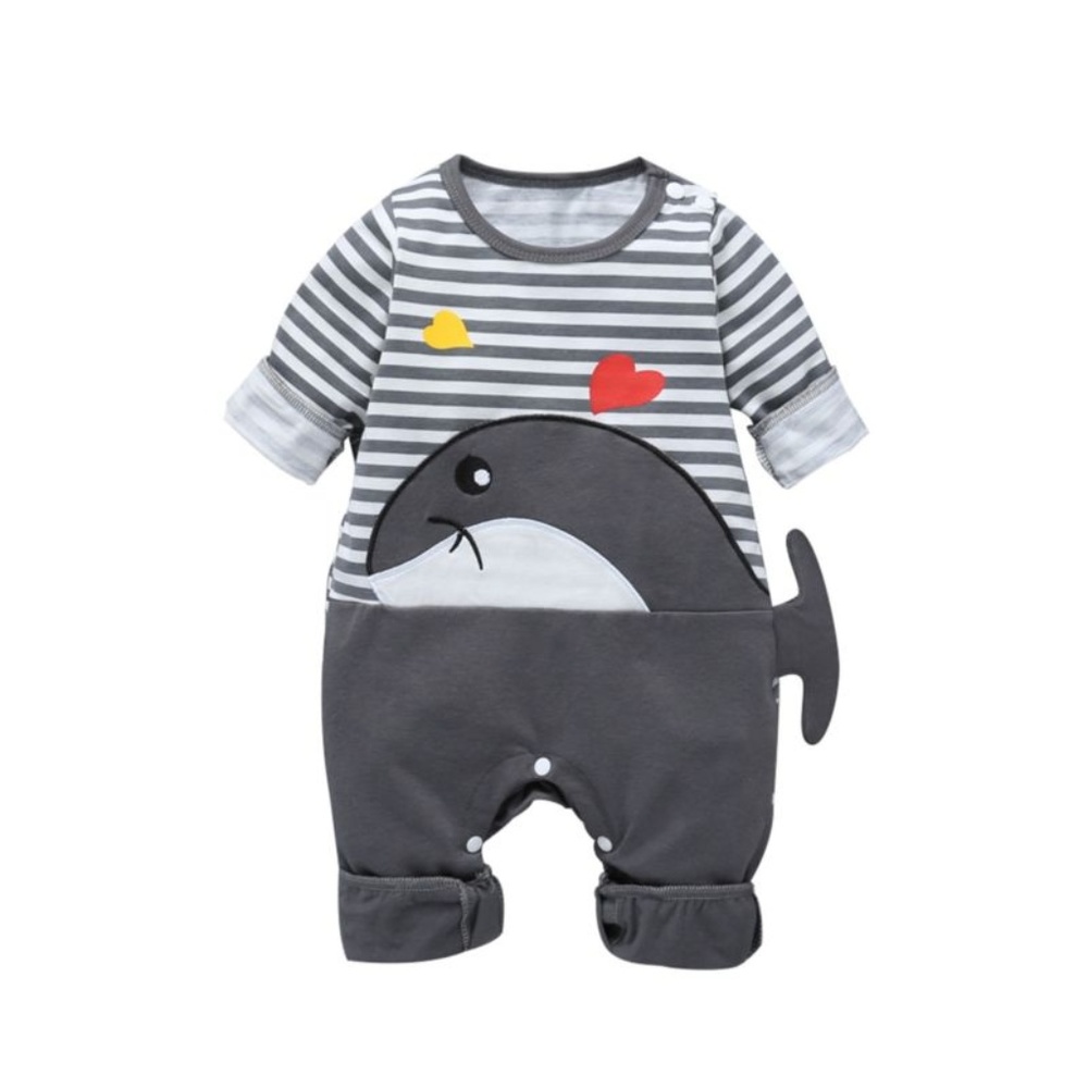 Baby Boy Whale Romper 6 Months NEW